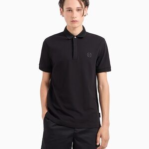 Armani Exchange SLIM FIT STRETCH COTTON POLO WITH LOGO size S NWT